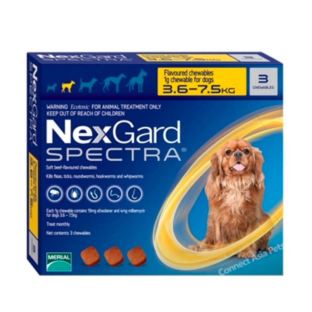 Nexgard-Spectra-3-6-a-7-5kg-7809599501911 Nexgard Spectra 3.6 a 7.5kg - Imagen 1