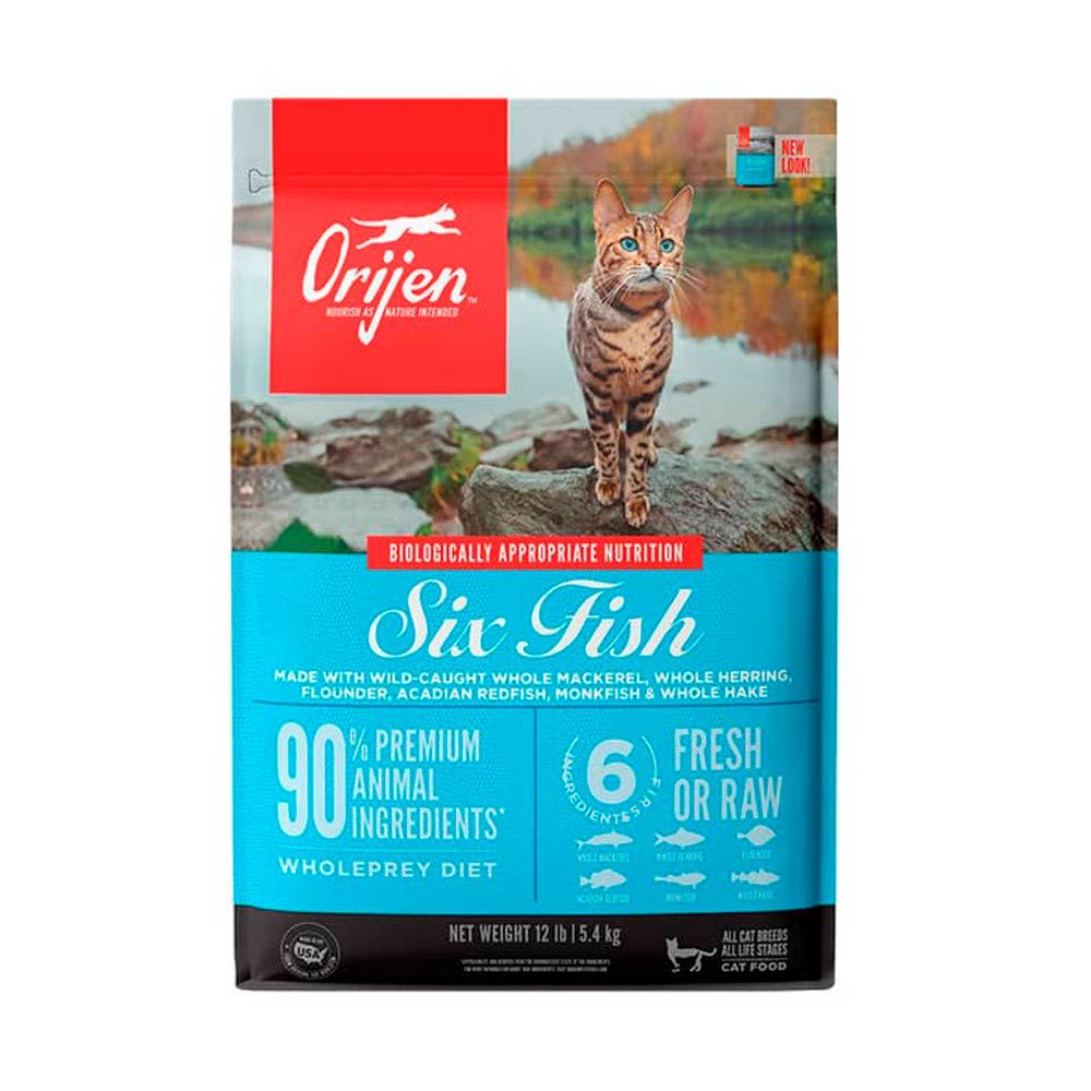 Orijen-Six-Fish-Cat-Toda-Edad-064992203139 Orijen Six Fish Cat Toda Edad - Imagen 1