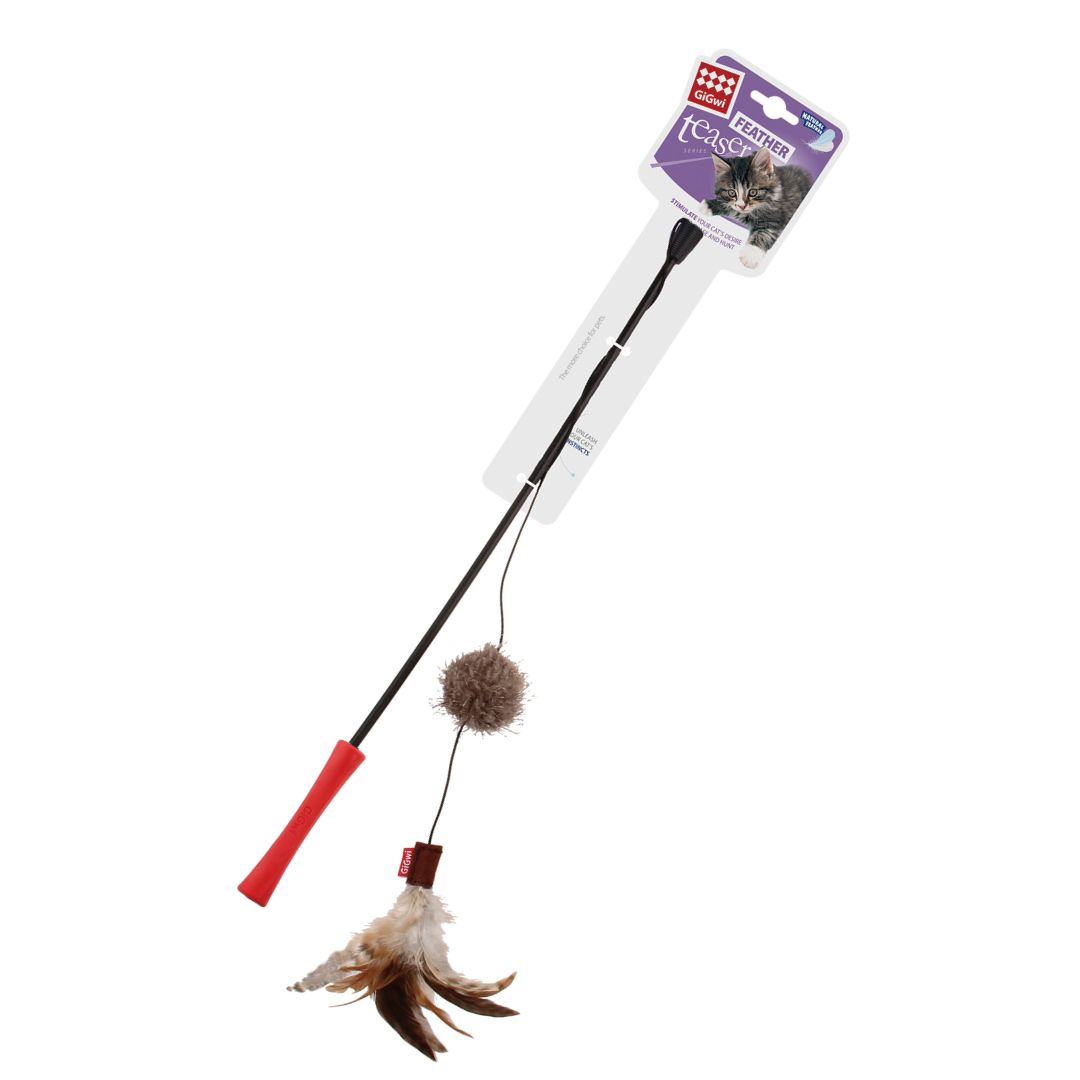 VARILLA GATO FISHING FEATHER TEASER STICK VARILLA GATO FISHING FEATHER TEASER STICK