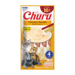 CHURU GATO SENIOR 10+ POLLO 4 TUBOS