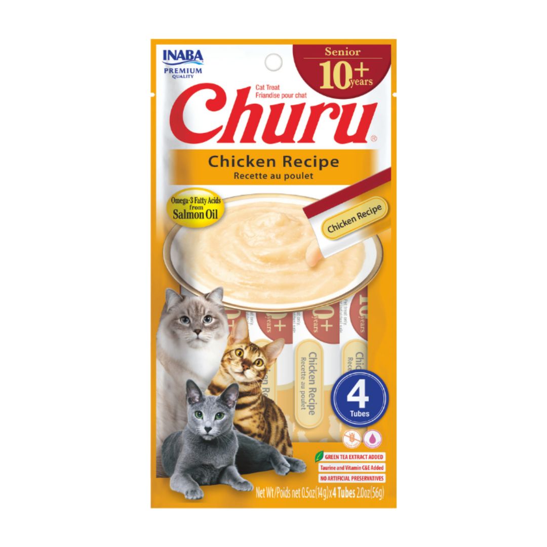 CHURU GATO SENIOR 10+ POLLO 4 TUBOS CHURU GATO SENIOR 10+ POLLO 4 TUBOS