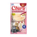 CHURU GATO SENIOR 10+ ATUN Y SALMON 4 TUBOS