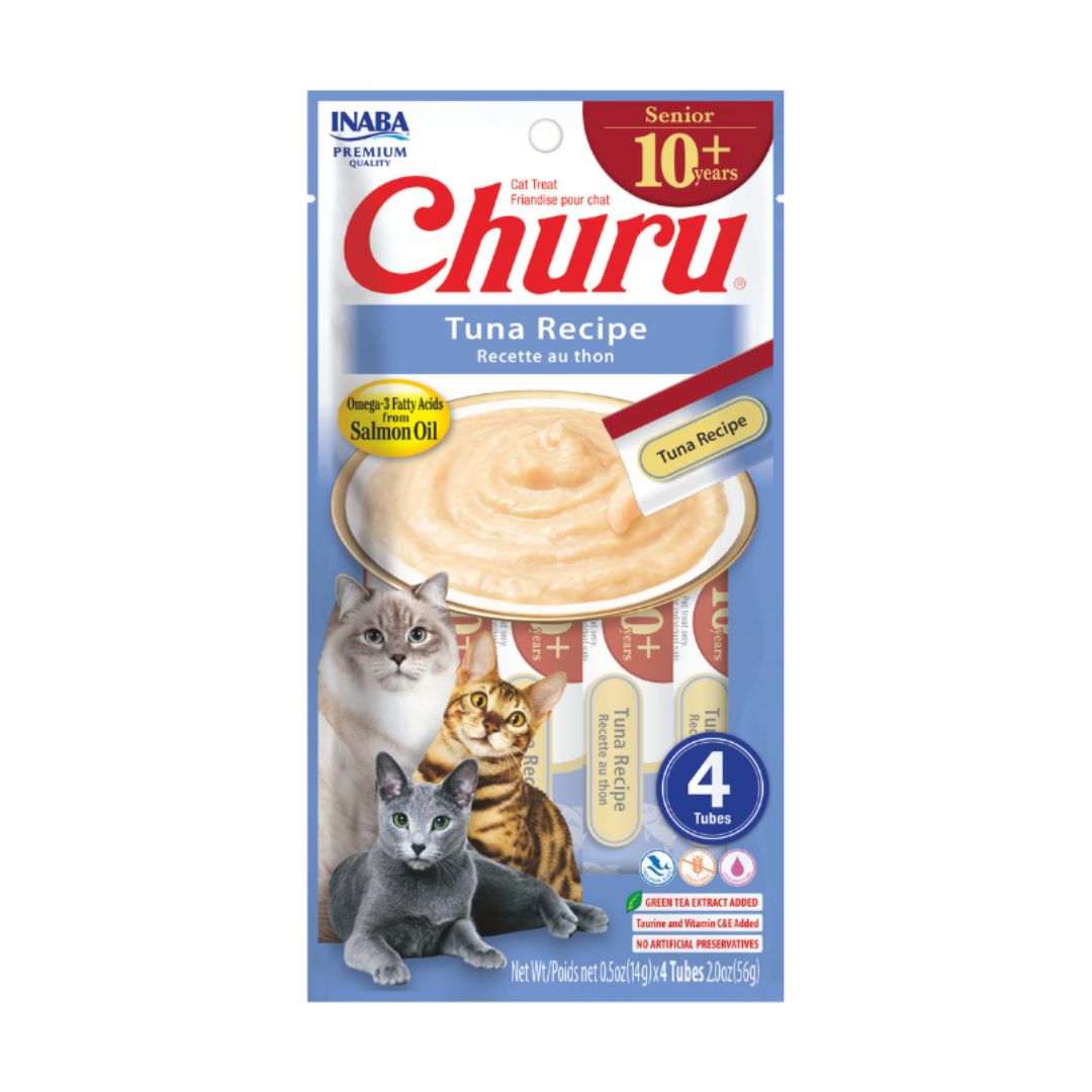 CHURU GATO SENIOR 10+ ATUN 4 TUBOS CHURU GATO SENIOR 10+ ATUN 4 TUBOS