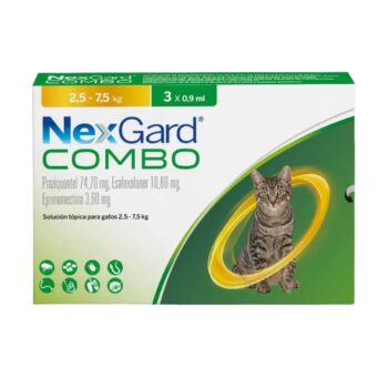 Nexgard Combo Gato X 3 Unidades 2,5 A 7,5 Kg 0,9 Ml