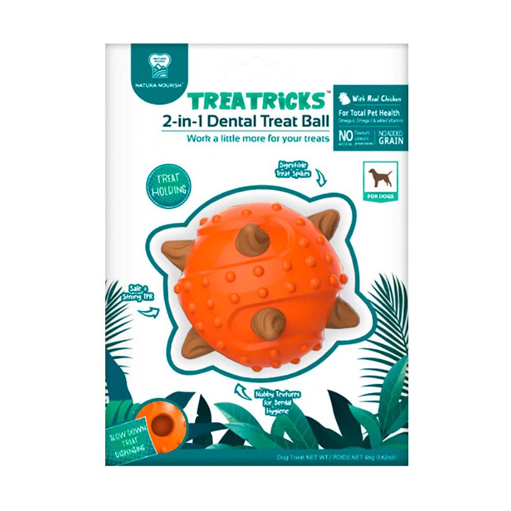 Pet-Treat-2-En-1-Dental-Pelota-Sabor-Pollo-846295096065 Pet Treat 2 En 1 Dental Pelota Sabor Pollo - Imagen 1