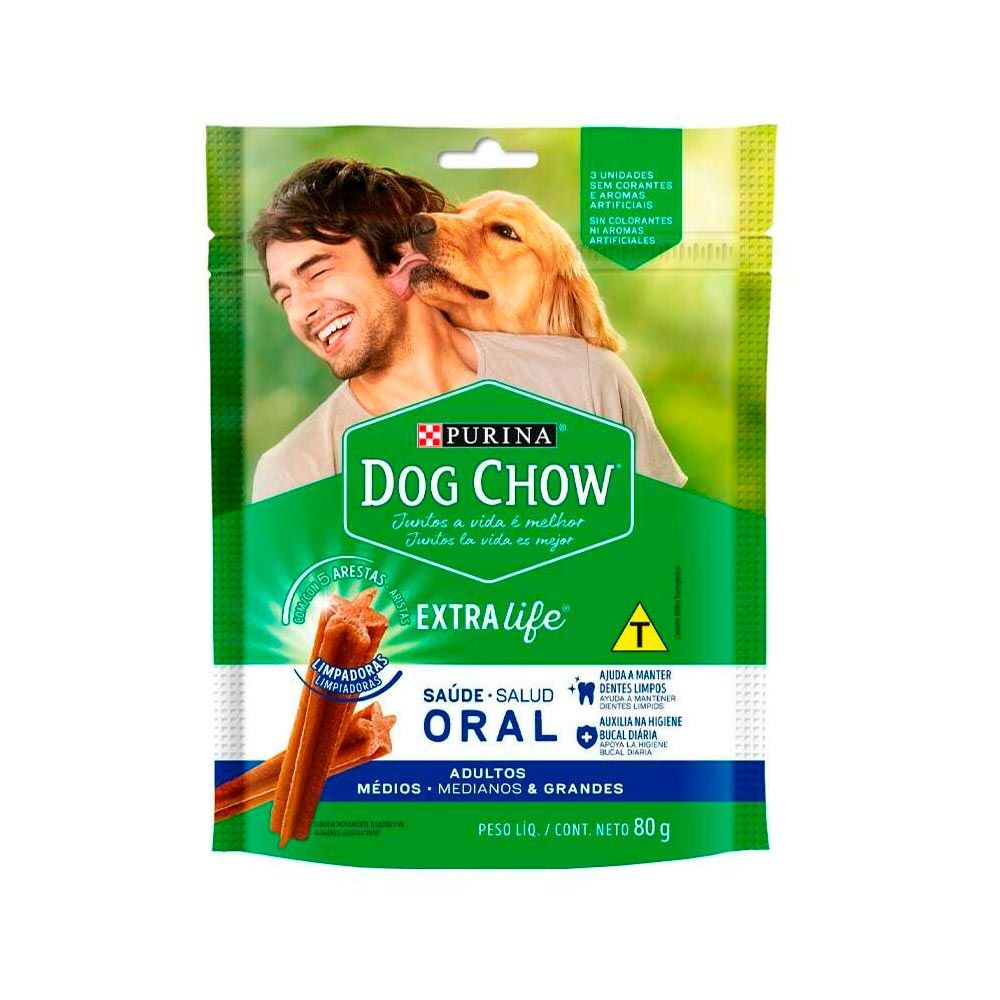 Purina-Dog-Chow-Salud-Oral-Adulto-Medianos-y-Grandes-80gr-7891000261989 Purina Dog Chow Salud Oral Adulto Medianos y Grandes 80gr - Imagen 1