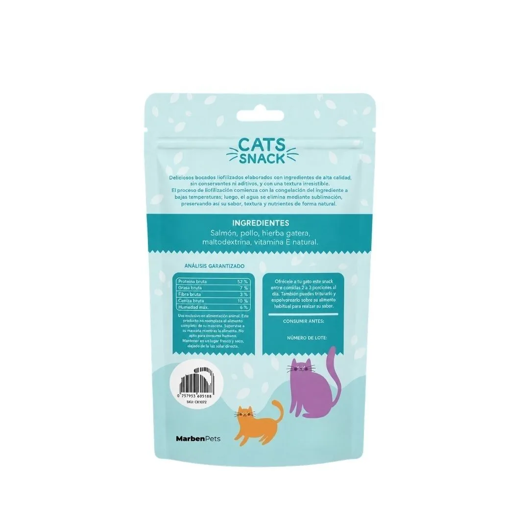 Salmón Liofilizado Con Catnip Cat Snack
